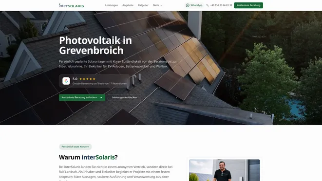 Photovoltaics, Grevenbroich & Cologne