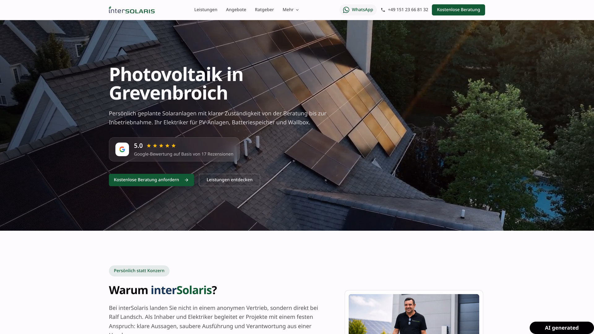 Photovoltaics, Grevenbroich & Cologne